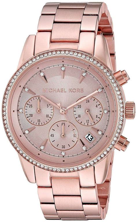 michael kors ladies bone watch|Michael Kors Watch with diamonds.